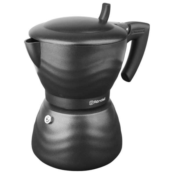 Гейзерная кофеварка Rondell RDA-432 0.3л / Алюминий / Черный photo 1