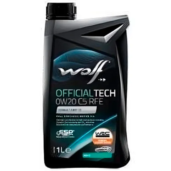 Моторное масло Wolf 0W20 OFFICIALTECH C5 RFE 0W-20 1 л синтетическое photo 1