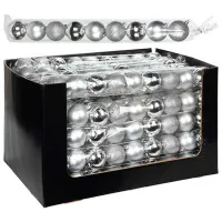 Игрушки для ёлки Christmas 20350 6 см/ Серебристый