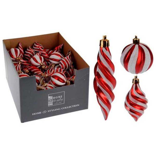 Jucării pentru brad Christmas 27494 12 cm/ White, red photo 1