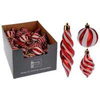 Игрушки для ёлки Christmas 27494 12 см/ Белый, красный