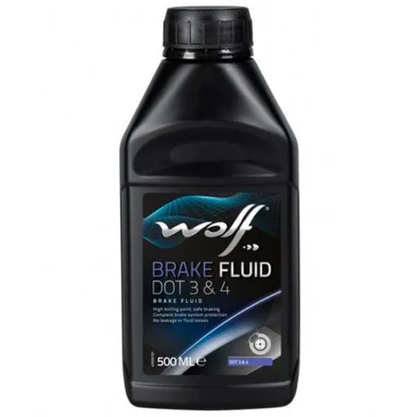 Lichid de frână Wolf BRAKE FLUID DOT 3&4 500 ml/ DOT-3/ 4 photo 1