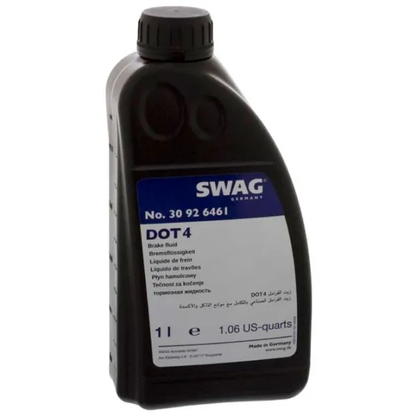 Тормозная жидкость SWAG 30 92 6461 1 л/ DOT-4 photo 1 Тормозная жидкость SWAG 30 92 6461 1 л/ DOT-4 photo 1
