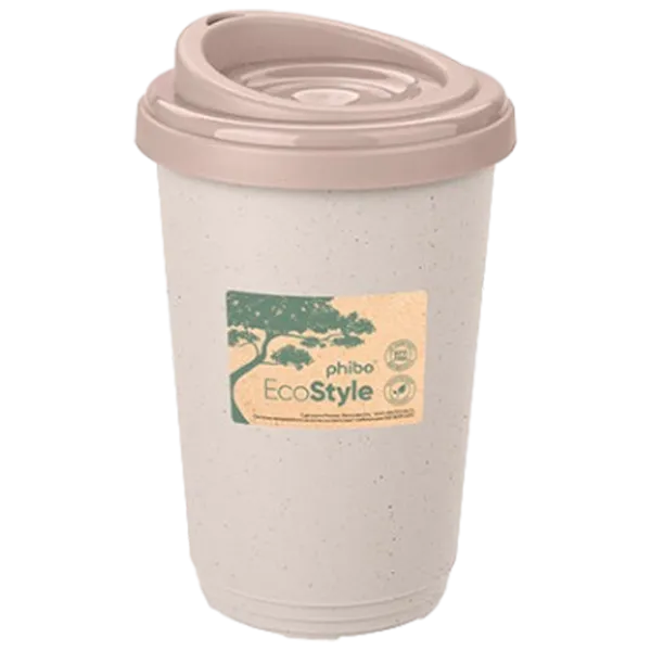 Cană termo Bytplast Phibo EcoStyle Beige 0.4l photo 1