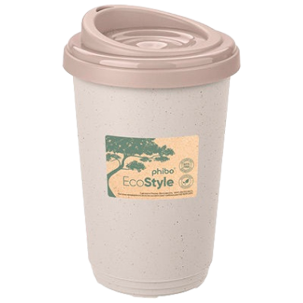 Cană termo Bytplast Phibo EcoStyle Beige 0.4l photo 1