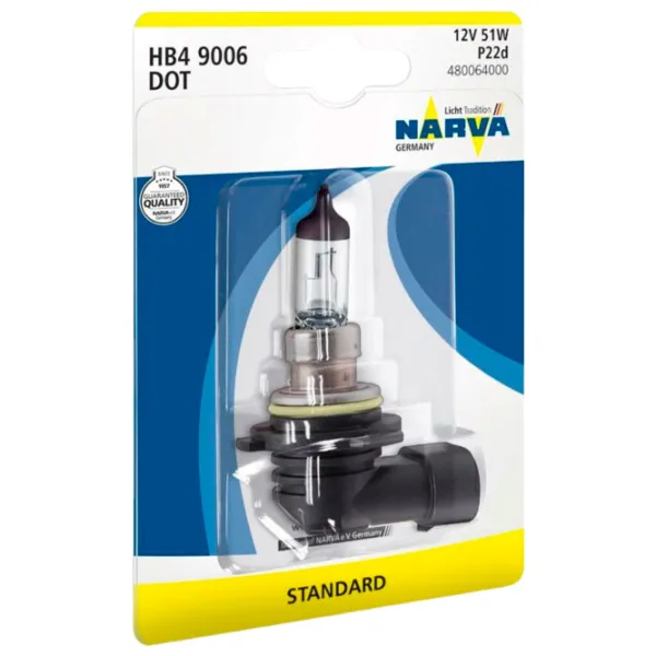 Lampă auto Narva 48006 Halogen/ 9006/ P22d/ 51 W photo 1