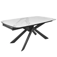 Masă de bucătărie extensibilă DecoPrim Asia Italy Ceramică/ White