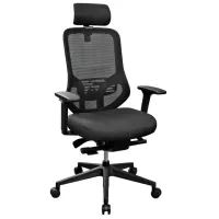 Fotoliu de birou DecoPrim ARIOS P038A Pânză, plasă acrilică/ Black