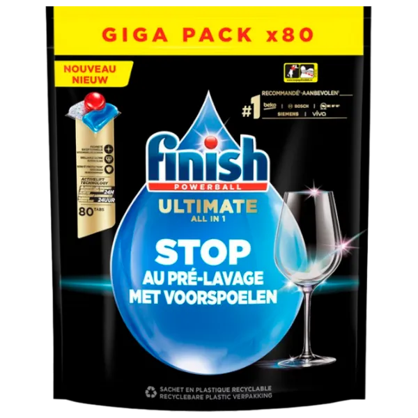 Capsule FINISH Ultimate AIl in One 80 tab comprimate / pentru îndepartarea murdăriei photo 1