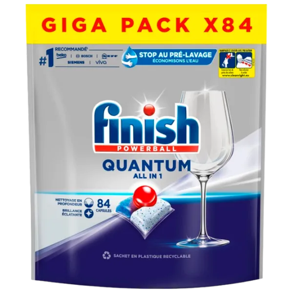 Capsule FINISH Quantum All in One CI04274 comprimate / pentru îndepartarea murdăriei photo 1