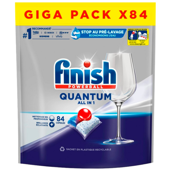 Capsule FINISH Quantum All in One CI04274 comprimate / pentru îndepartarea murdăriei photo 1