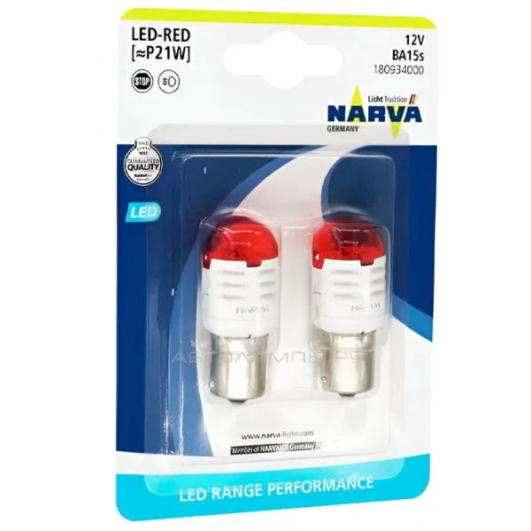 Lampă auto Narva 18093 LED/ P21W/ BA15s/ 1.75 W photo 1