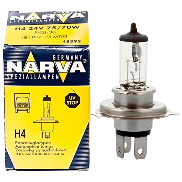 Lampă auto Narva 48892 Halogen/ H4/ P43t/ 70 - 75 W photo 1