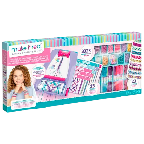 Set de creație Make It Real Friendship Bracelet Maker Mega 1458M 8+/ Multicolor photo 1