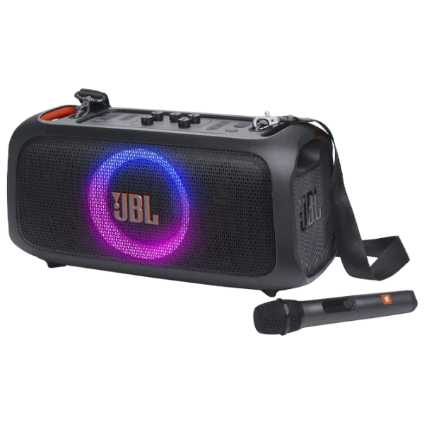 Портативная колонка JBL PartyBox On-the-Go Essential 100 Вт/ Черный photo 1 Портативная колонка JBL PartyBox On-the-Go Essential 100 Вт/ Черный photo 1