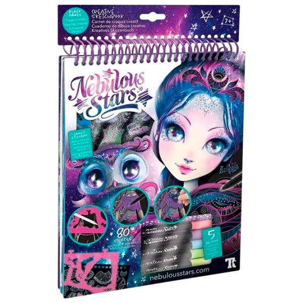 Set de creație Nebulous Stars Zentangle Black Pages Eclipsia 11121 7+/ Multicolor photo 1