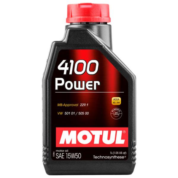 Моторное масло Motul 15W50 4100 POWER 15W-40 1 л синтетическое photo 1 Моторное масло Motul 15W50 4100 POWER 15W-40 1 л синтетическое photo 1
