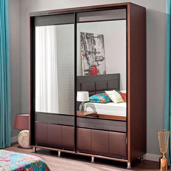 Шкаф Раздвижной Ambianta Clasic 180 x 58см x 224 / Искусственная кожа / Тёмное сонома photo 1 Шкаф Раздвижной Ambianta Clasic 180 x 58см x 224 / Искусственная кожа / Тёмное сонома photo 1