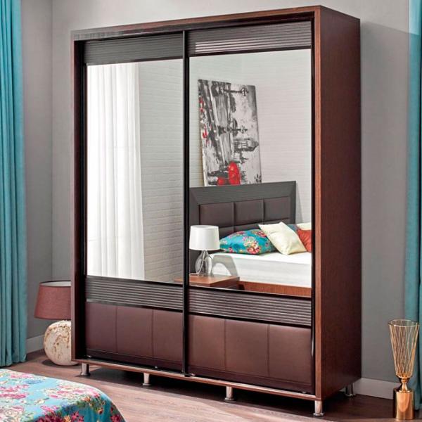 Шкаф Раздвижной Ambianta Clasic 180 x 58см x 224 / Искусственная кожа / Тёмное сонома photo 1 Шкаф Раздвижной Ambianta Clasic 180 x 58см x 224 / Искусственная кожа / Тёмное сонома photo 1