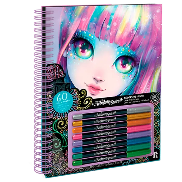 Set de creație Nebulous Stars Isadora's Black Pages Coloring Book 11136 7+/ Multicolor Black photo 1