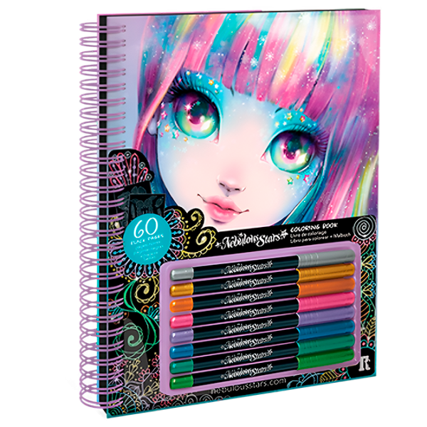 Set de creație Nebulous Stars Isadora's Black Pages Coloring Book 11136 7+/ Multicolor Black photo 1