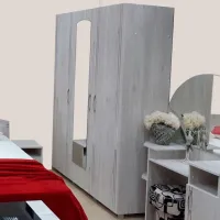 Dulap Linear Ambianta Inter 155 x 52 x 199.7 / DSP / Alb samoa