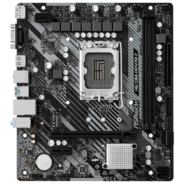 Материнская плата ASRock H610M-HDV/ M.2 R2.0 micro ATX/ Intel H610M photo 1