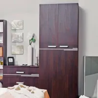 Шкаф Линейный Ambianta Bravo 80 x 36.5см x 206 / ДСП / Тёмное сонома