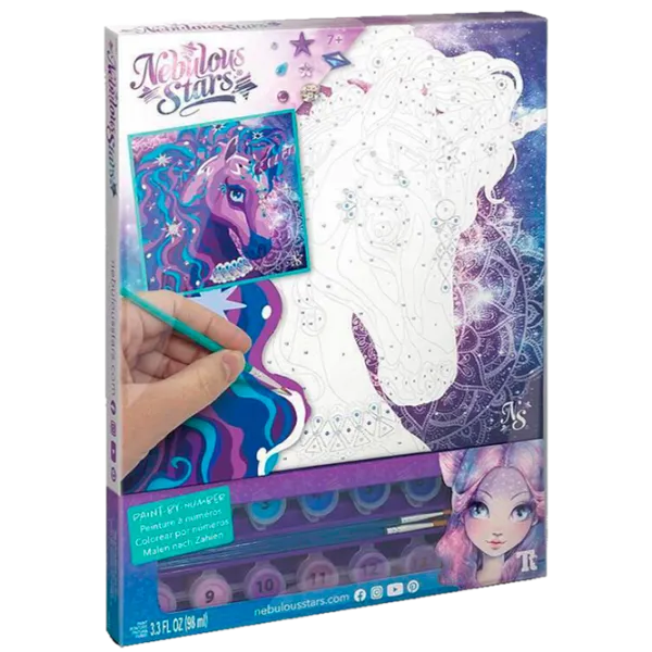 Set de creație Nebulous Stars Paint-by-Number on Canvas Nebulia & Horse 11421 7+/ Multicolor photo 1