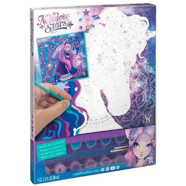 Set de creație Nebulous Stars Paint-by-Number on Canvas Nebulia & Horse 11421 7+/ Multicolor photo 1