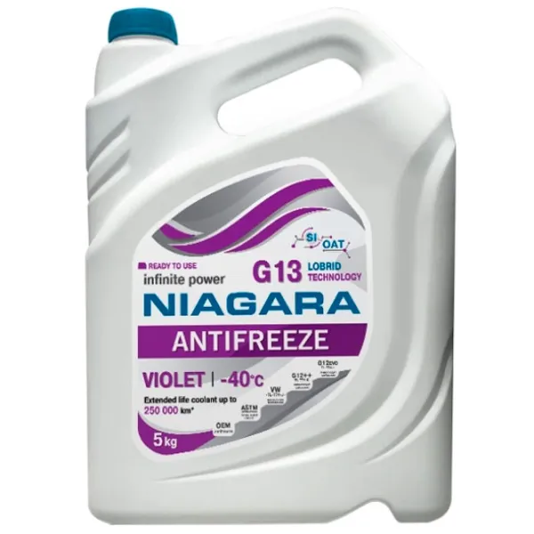Антифриз Niagara Antifreeze -40 G13 00649565 5 л Фиолетовый photo 1