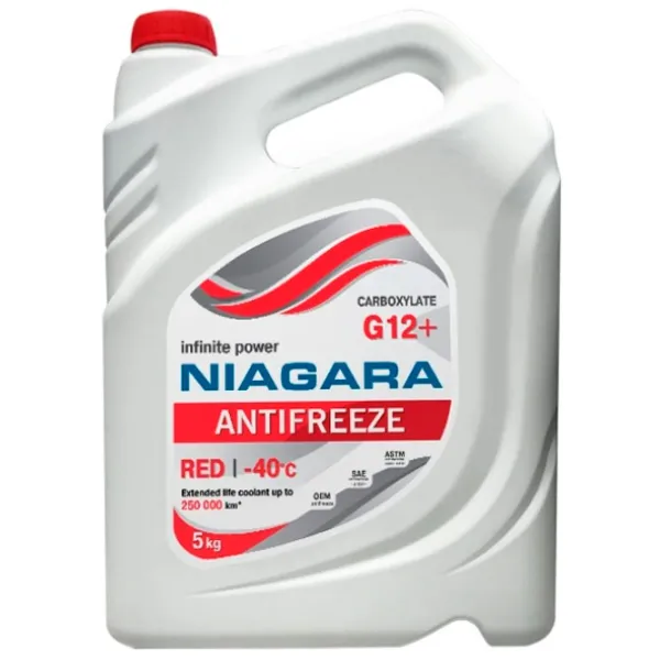 Antigel Niagara Antifreeze 40 Red G12+ 00649567 5 l Red photo 1