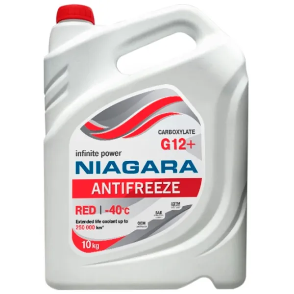 Антифриз Niagara Antifreeze 40 Red G12+ 00649514 10 л Красный photo 1