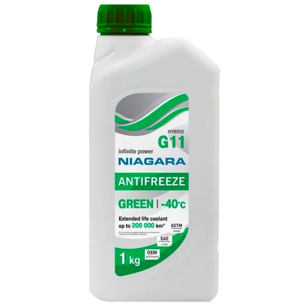 Антифриз Niagara Antifreeze 40 Green G11 00649571 1 л Зелёный photo 1 Антифриз Niagara Antifreeze 40 Green G11 00649571 1 л Зелёный photo 1