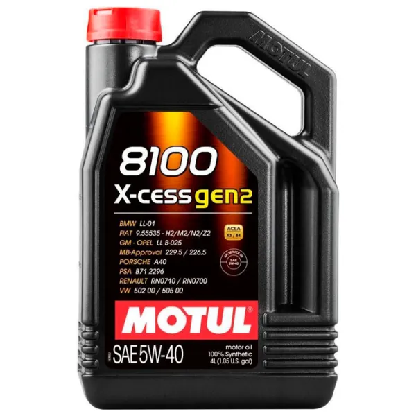 Моторное масло Motul 5W40 X-CESS GEN2 5W-40 4 л синтетическое photo 1