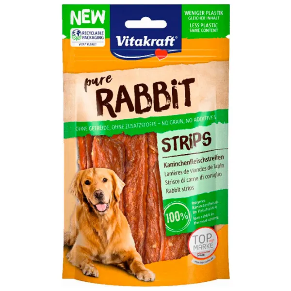 Лакомства для собак Vitakraft Rabbit Strips 37014 80 г/ Кролик photo 1