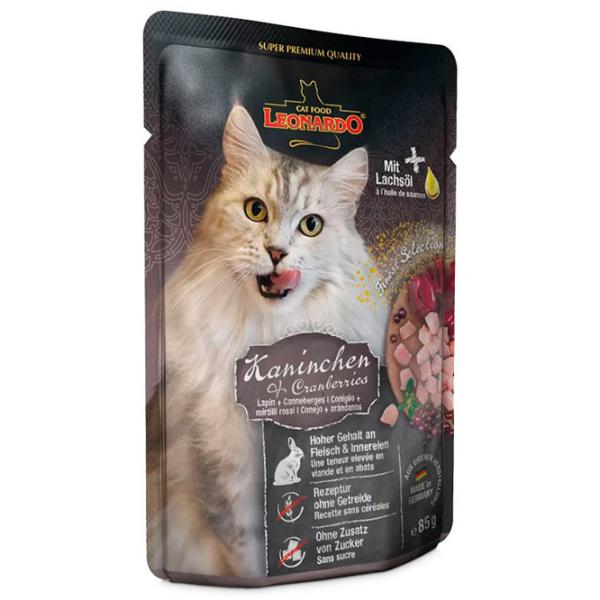 Hrană pentru pisici umedă Leonardo Rabbit 756435 85 g/ Iepure, merișoare photo 1 Hrană pentru pisici umedă Leonardo Rabbit 756435 85 g/ Iepure, merișoare photo 1