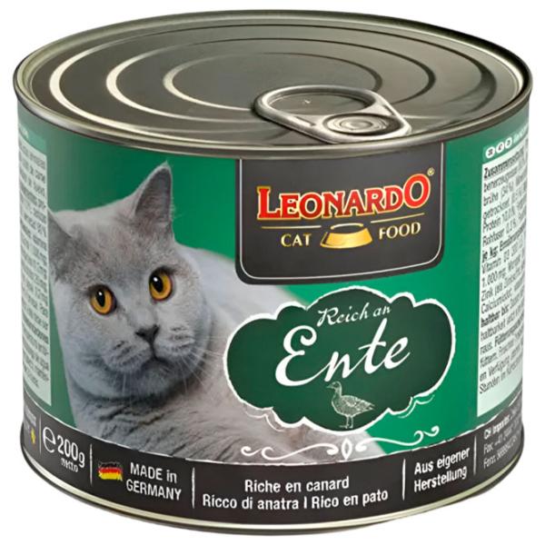 Корм для кошек влажный Leonardo Duck 756166 0.2 кг/ Утка photo 1 Корм для кошек влажный Leonardo Duck 756166 0.2 кг/ Утка photo 1