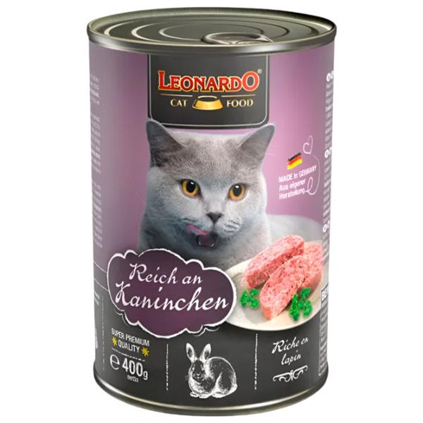 Корм для кошек влажный Leonardo Rabbit 756216 0.4 кг/ Кролик photo 1 Корм для кошек влажный Leonardo Rabbit 756216 0.4 кг/ Кролик photo 1