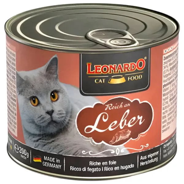Корм для кошек влажный Leonardo Liver 756136 0.2 кг/ Печень photo 1 Корм для кошек влажный Leonardo Liver 756136 0.2 кг/ Печень photo 1
