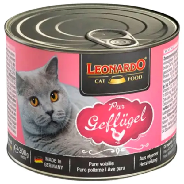 Корм для кошек влажный Leonardo Chicken 756126 0.2 кг/ Курица photo 1 Корм для кошек влажный Leonardo Chicken 756126 0.2 кг/ Курица photo 1