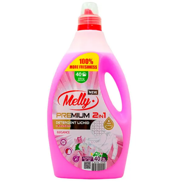Gel de spălare Melly Premium Elegance 2 in 1 2 kg 2l Număr spălări: 40 photo 1 Gel de spălare Melly Premium Elegance 2 in 1 2 kg 2l Număr spălări: 40 photo 1