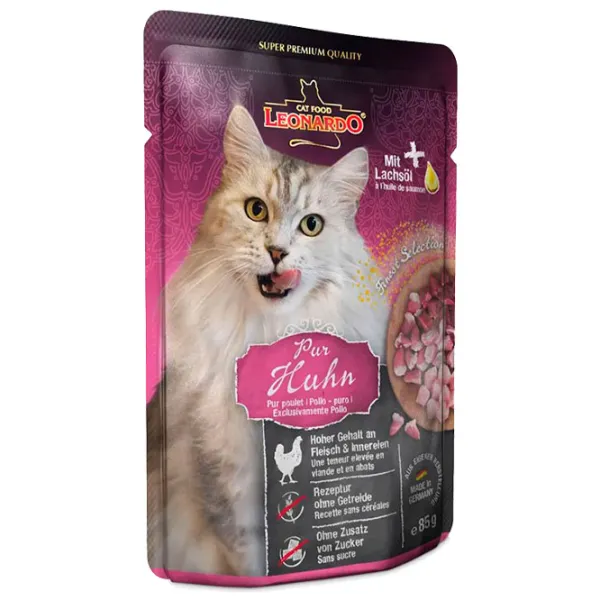 Hrană pentru pisici umedă Leonardo Chicken 756315 85 g/ Găină photo 1