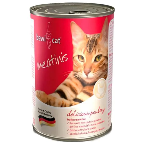 Корм для кошек влажный Bewi Cat Chicken 746216 0.4 кг/ Курица photo 1 Корм для кошек влажный Bewi Cat Chicken 746216 0.4 кг/ Курица photo 1