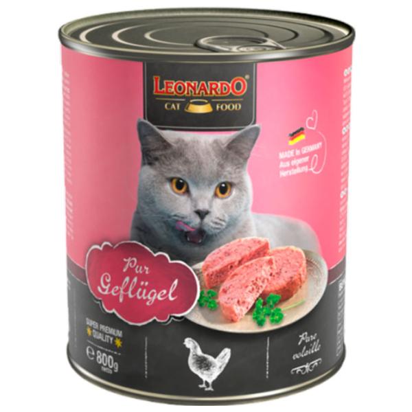 Hrană pentru pisici umedă Leonardo Chicken 756826 0.8 kg/ Găină photo 1 Hrană pentru pisici umedă Leonardo Chicken 756826 0.8 kg/ Găină photo 1