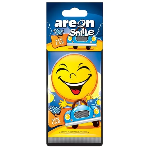 Aromatizator auto Areon Smile Dry New Car/ pe oglindă photo 1 Aromatizator auto Areon Smile Dry New Car/ pe oglindă photo 1