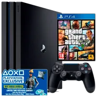 Sony Playstation 4 PRO + Fortnite Neo Versa Bundle + GTA V  / Черный