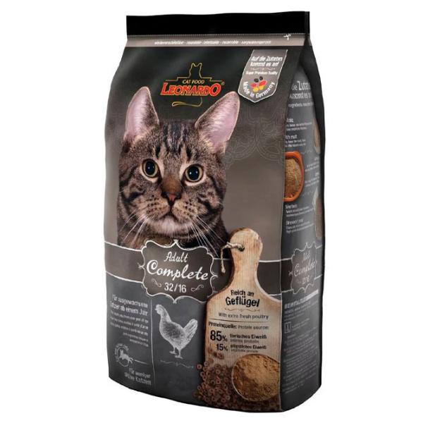 Корм для кошек сухой Leonardo Adult Complete 32/ 17 758025 15 кг/ Курица photo 1 Корм для кошек сухой Leonardo Adult Complete 32/ 17 758025 15 кг/ Курица photo 1