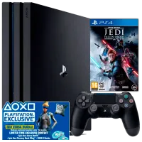 Sony Playstation 4 PRO + Fortnite Neo Versa Bundle + Star Wars Jedi Fallen Order  / Black