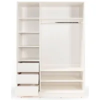 Шкаф Раздвижной Andra Petra (LDC-G1ME-4) 150 x 60см x 220 / ЛДСП / Белый